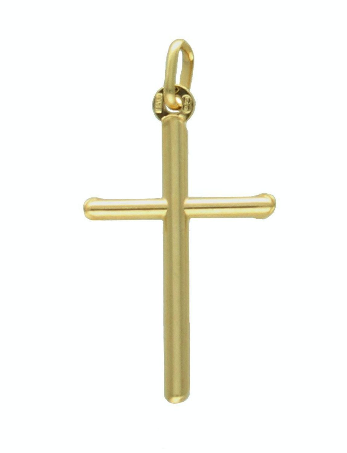 Złota zawieszka gładki krzyżyk 58.jpg